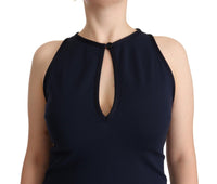 Thumbnail for Sleeveless Navy Knee-Length Sheath Dress