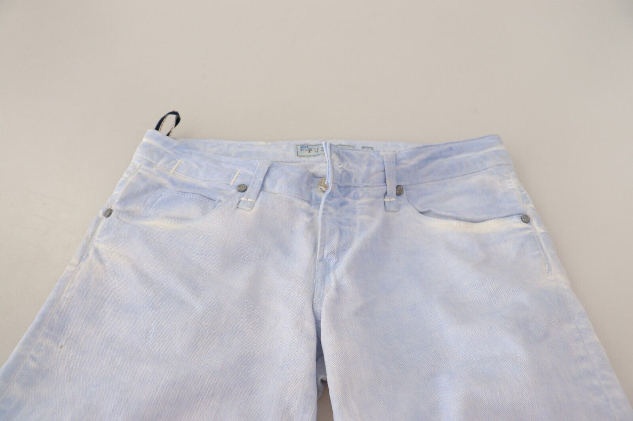 Light Blue Cotton Push Up Denim Jeans