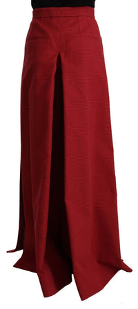Thumbnail for Elegant High Waist Wide Leg Pants in Red