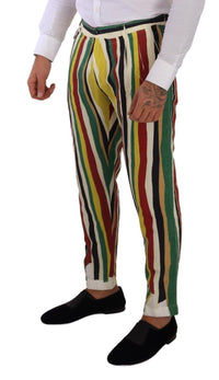 Thumbnail for Elegant Striped Skinny Pants