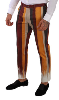 Thumbnail for Multicolor Striped Skinny Pants