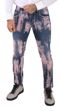 Thumbnail for Elegant Skinny Slim Fit Denim Jeans in Tie Dye