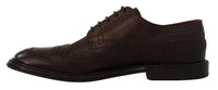 Thumbnail for Brown Leather Oxford Wingtip Formal Derby