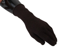 Thumbnail for Elegant Silk Cashmere Brown Gloves