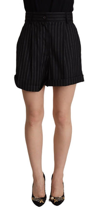 Thumbnail for Elegant High-Waisted Striped Bermuda Shorts