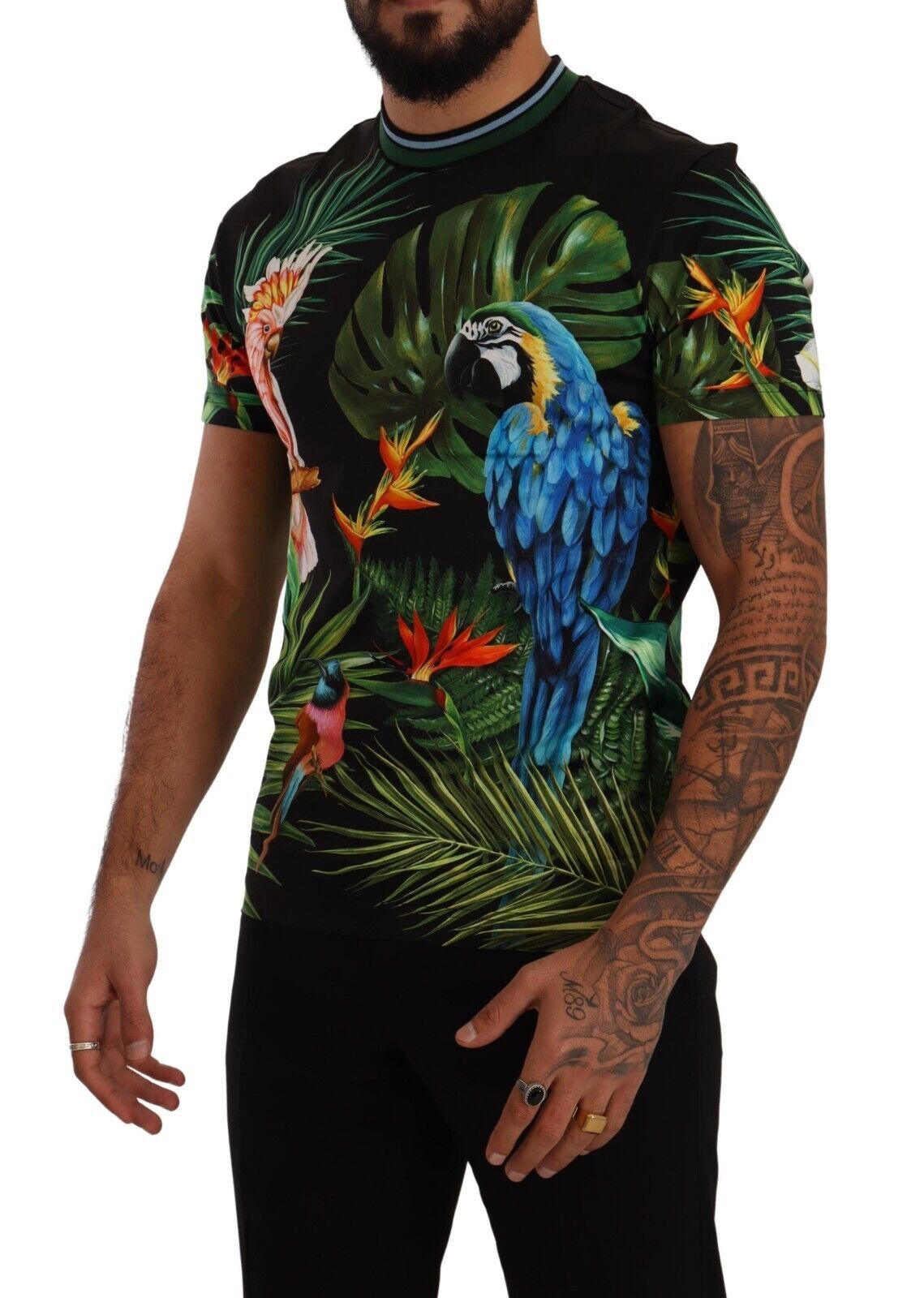 Jungle Print Crew Neck Cotton Tee