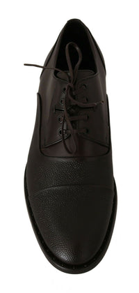 Thumbnail for Brown Leather Laceups Dress Mens Shoes