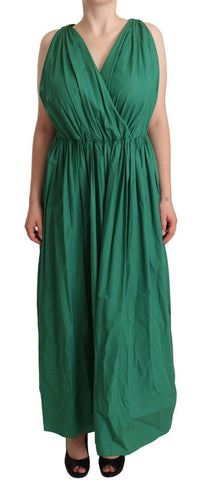 Thumbnail for Elegant Deep Green Sleeveless A-Line Dress
