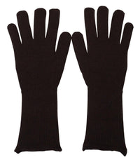 Thumbnail for Elegant Silk Cashmere Brown Gloves