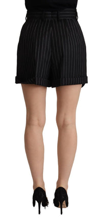 Thumbnail for Elegant High-Waisted Striped Bermuda Shorts