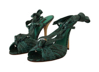 Thumbnail for Emerald Exotic Leather Heeled Sandals