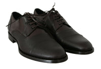 Thumbnail for Brown Leather Laceups Dress Mens Shoes