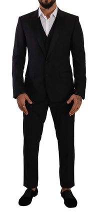 Thumbnail for Elegant Black Three-Piece Martini Fit Suit