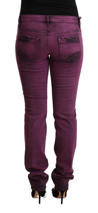 Thumbnail for Purple Cotton Stretch Slim Fit Denim Jeans