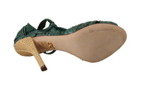 Thumbnail for Emerald Exotic Leather Heeled Sandals