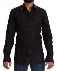 Thumbnail for Elegant Slim Fit Black Cotton Dress Shirt
