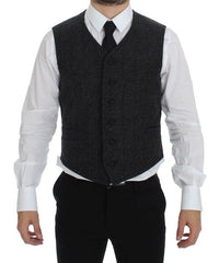 Thumbnail for Gray Wool Blend Vest Gilet Weste