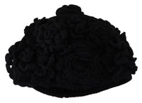 Thumbnail for Elegant Black Virgin Wool Beanie Hat