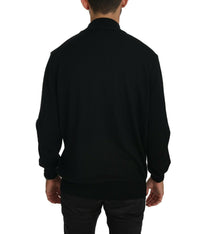 Thumbnail for Black Turtle Neck Pullover Top Virgin Wool Sweater