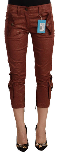 Thumbnail for Elegant Cropped Mid Waist Cotton Pants