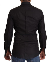 Thumbnail for Elegant Slim Fit Black Cotton Dress Shirt