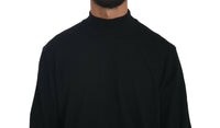 Thumbnail for Black Turtle Neck Pullover Top Virgin Wool Sweater