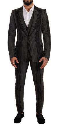 Thumbnail for Elegant Striped Three-Piece Suit