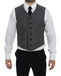 Thumbnail for Gray Cotton Blend Logo Vest Gilet Weste
