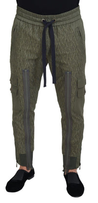 Thumbnail for Elegant Green Cotton Blend Pants