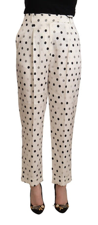 Thumbnail for Chic High Waist Polka Dotted Tapered Pants