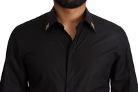 Thumbnail for Elegant Slim Fit Black Cotton Dress Shirt