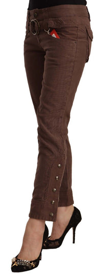 Thumbnail for Chic Mid-Waist Cropped Cotton Pants