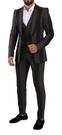 Thumbnail for Elegant Striped Three-Piece Suit