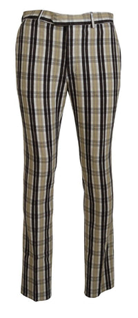 Thumbnail for Chic Multicolor Checkered Cotton Pants