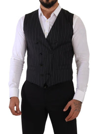 Thumbnail for Elegant Striped Double-Breasted Dress Vest