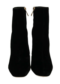Thumbnail for Elegant Velvet Ankle Boots with Crystal Heels
