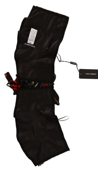 Thumbnail for Elegant Black Silk Corset Belt Top