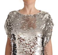 Thumbnail for Elegant Sequined Boat Neck Mini Dress