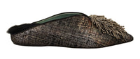 Thumbnail for Golden Enchantment Leather Flats