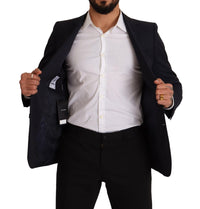 Thumbnail for Sleek Navy Martini Slim Fit Wool Blazer