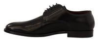 Thumbnail for Black Leather Lace Up Formal Derby Shoes