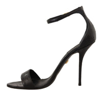 Thumbnail for Elegant Ostrich Leather Ankle Strap Heels