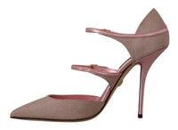Thumbnail for Pink Glitter High Heel Sandals