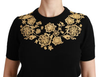 Thumbnail for Elegant Black Cashmere Sweater Top