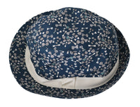 Thumbnail for Elegant Bow Print Fedora Hat in Blue & White