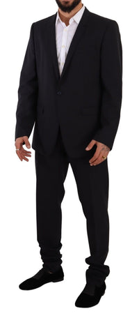 Thumbnail for Elegant Navy Slim Fit Wool Silk Two-Piece Suit