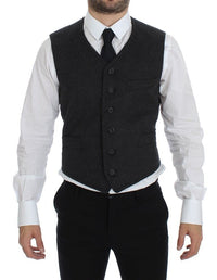 Thumbnail for Gray Wool Blend Vest Gilet Weste