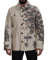 Thumbnail for Elegant Beige Cotton Button-Down Shirt