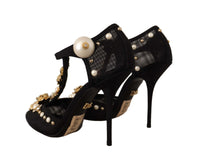 Thumbnail for Elegant Embellished T-Strap Heels Sandals