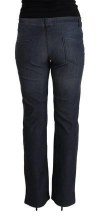 Thumbnail for Chic Dark Blue Straight Cut Jeans